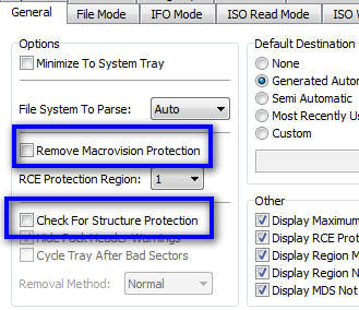 DVD Decrypter's General settings tab.