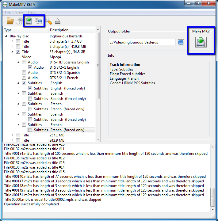 makemkv how to rip bluray tv episodes