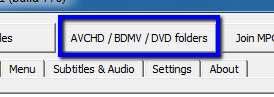 The button to load a DVD as a source.