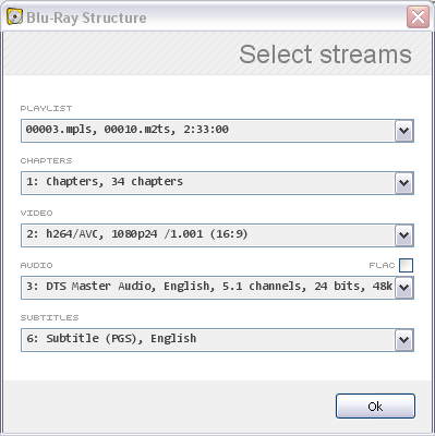 RipBot Select Blu-ray Streams