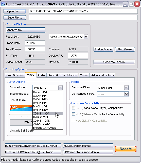 HDC X264 in MKV Select